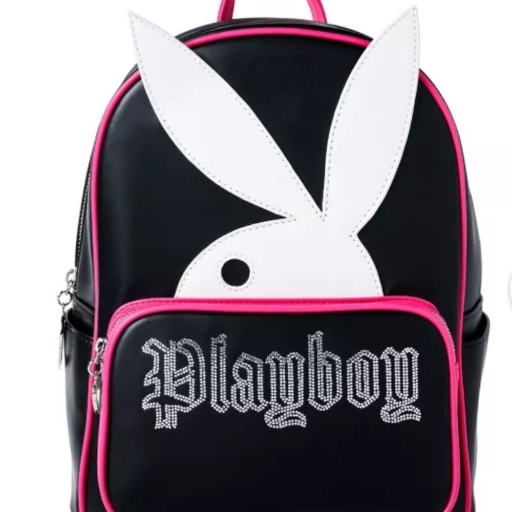 PLAYBOY 3D Bunny Rhinestone Logo Backpack